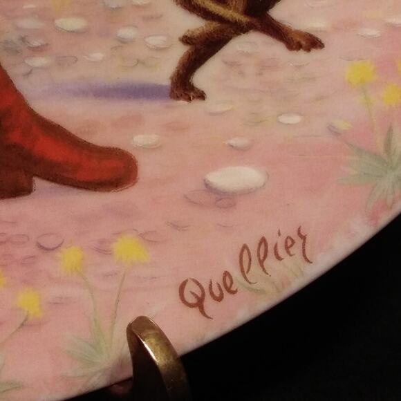 Vintage Limoges Collector Plate Tom Thumb-Le Petit Poucet Perrault Quellier - Picture 12 of 14